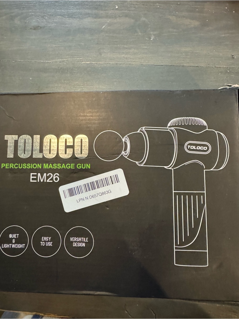 EM26 Percussion Massage Gun — Black